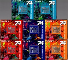 8 Sony MD MiniDiscs Colour Color Collection Mix 74mins Sealed New 2ea 4 colors