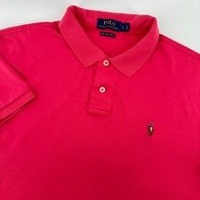 Polo Ralph Lauren Pink Pima Soft Touch Classic Fit Mens Polo Shirt Size L