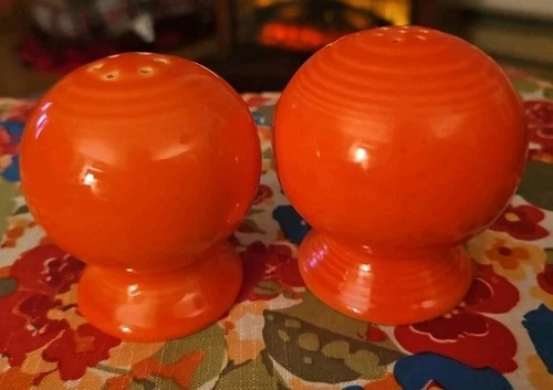 Vintage Fiesta Radioactive Red Salt & Pepper Shakers – Original Fiestaware Homer
