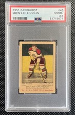 1951 Parkhurst #46 John Lee Fogolin Chicago Blackhawks PSA 2.5 Rookie RC