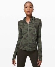 Size 4 Lululemon Hooded Define Jacket Nulu Heritage 365 Camo Green Twill