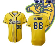 Nuova maglia da baseball Savannah Bananas #88 regalo per tifoso S-6XL PI40