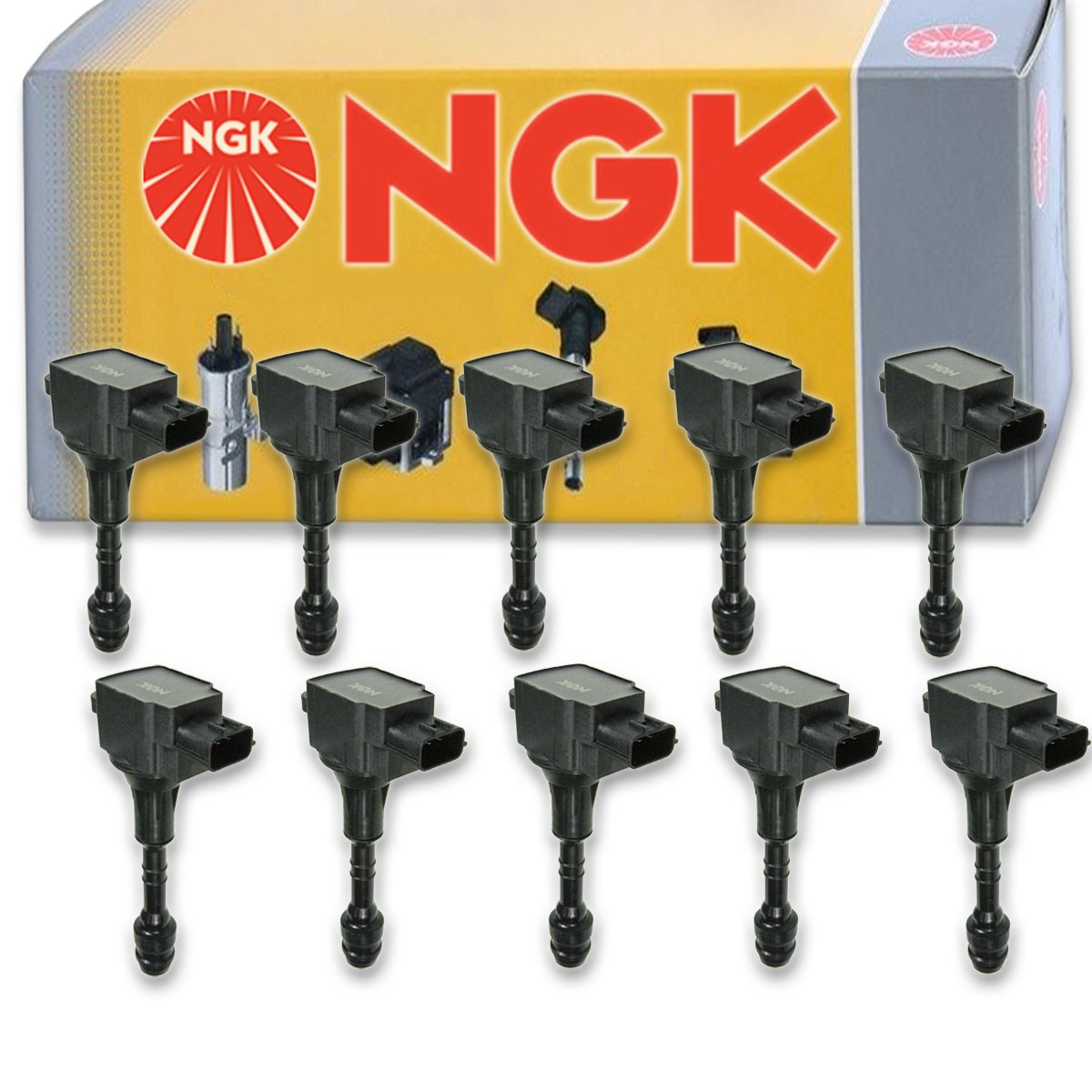 10 pc NGK 49011 U5007 Ignition Coils for UF568 UF482 UF-568 UF-482 IGC0009 lv