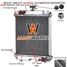 Aluminum Radiator FITS Kubota For Kubota U25S U25-3S Excavator #RB411-42300