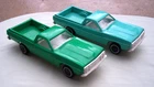 2) Vintage Tonka 1967 Ford Falcon Ranchero's / Teal & Green / Promo Carrier Cars