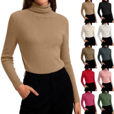 Cashmere Thick Turtleneck Sweaters Long Soft Knitted Sleeve Casual Pullover