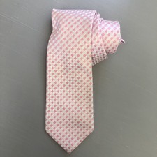Scott Allan Pink White Plaid Men s Necktie 3.25 x 58 100 Microfiber Handmade