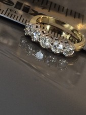 18ct Gold Hallmarked 75pt natural Diamond Ring. size J, 3.45 gram