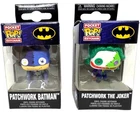 NEW Patchwork Batman & Patchwork The Joker Funko Pocket Pop keychain unique set