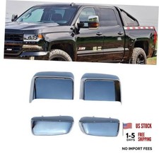Chrome Towing Mirror Cover Caps Fit for Silverado Sierra 1500 2500 chrome