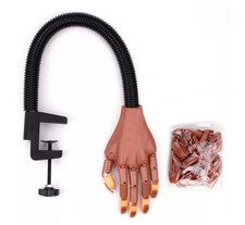 Practice Hand for Acrylic Nails, Flexible Nail Practice Hands Training Kits, Fak