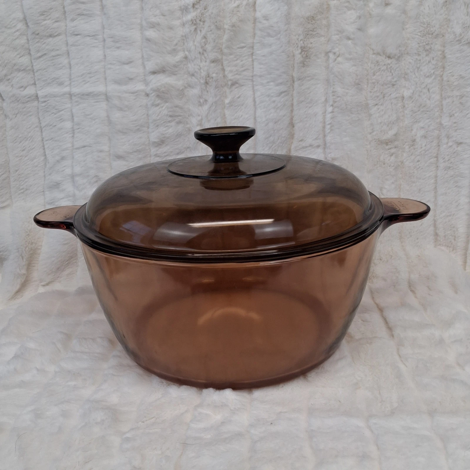 Vintage Corning Ware Visions 4.5L Dutch Oven Stock Pot with Pyrex Lid