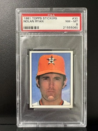 1981 Topps Stickers Nolan Ryan #30 PSA 8 NM-MT
