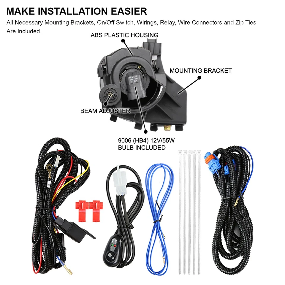 Fits 2008-2011 Subaru Impreza WRX Clear Fog Lights Bumper Lamps+Switch 08-11 Foto 4 de 4