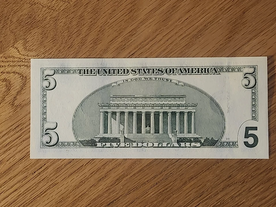 2003 $5 "STAR NOTE" UNC/GEM SAN FRANCISCO D02898921* 2 OF 3 CONS SERIAL NUMBERS - Image 2 of 4