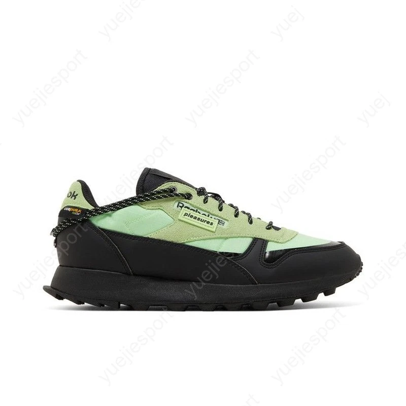 Pleasures x Reebok Classic Leather Neon Mint for Sale