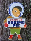 VINTAGE ESKIMO PIE PORCELAIN SIGN 'ENJOY AN ESKIMO PIE' 17"x10.5"