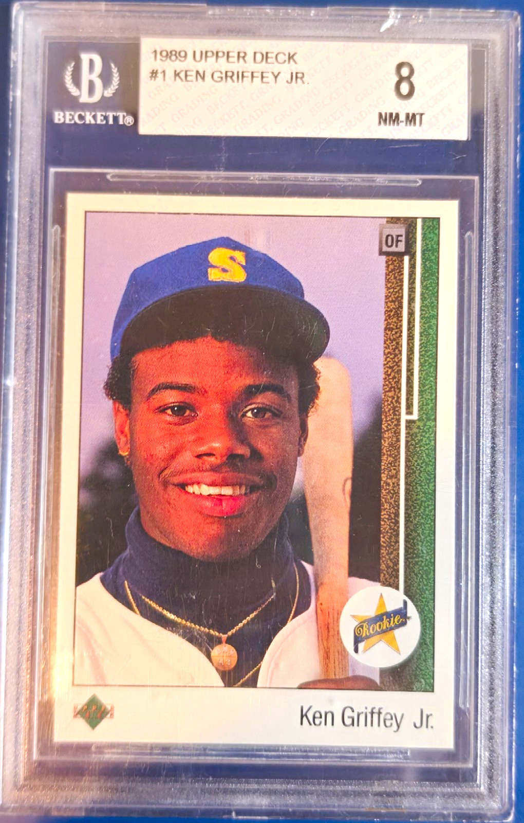 Upper Deck 1989 Ken Griffey Jr #1 Rookie Star Rookie Seattle Mariners BGS 8