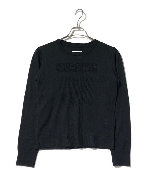 Ameri                    Crew neck knit black 019… - image 1