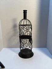 Wine Cork Holder-Decorative Bronze Colored Wine Bottle Shape