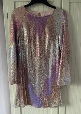 H&M Limited Edition Sequined Mini Dress Festival/Party - Size 10 *NEW*