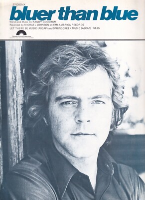 Bluer Than Blue - Michael Johnson - 1978  USA Sheet Music