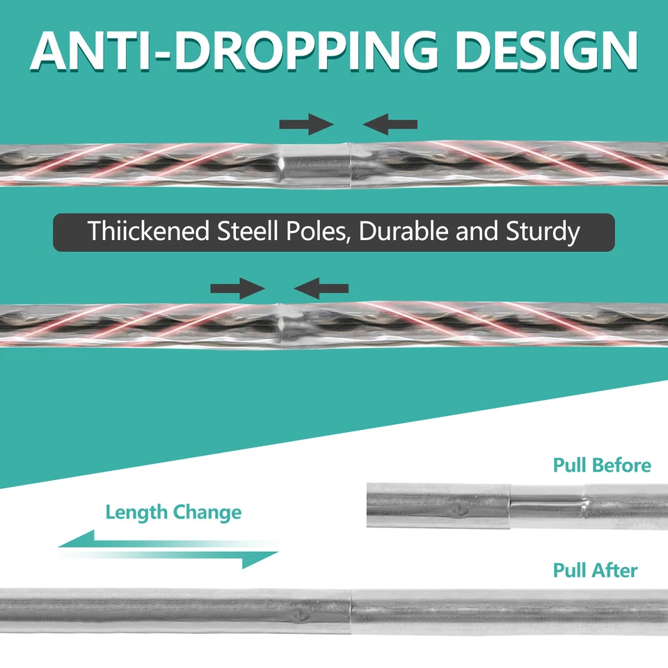 Stainless Steel 25mm Canopy Bed Frame Queen Mosquito Netting Curtain Bracket - Image 4 of 4