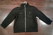 BNWT Black Wool Blend Boy's Pea Coat, Old Navy 6-7 boys small S