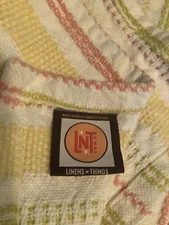 LINENS'N THINGS Woven Stripe Twin-double 86”X86” Bed Cover Blanket LNT