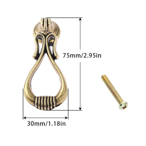 2/4PCS Antique Cabinet Handles Kitchen Cupboard Drawer Door Pull Handle Hardware - Picture 3 of 13