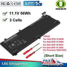 H5H20 Battery for Dell XPS 15 9550 9560 9570 7590 Precision 5510 5520 5530 56Wh