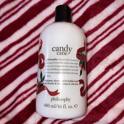Philosophy CANDY CANE Shower Gel Shampoo Bubble Bath 16 Oz 2021 New Sealed