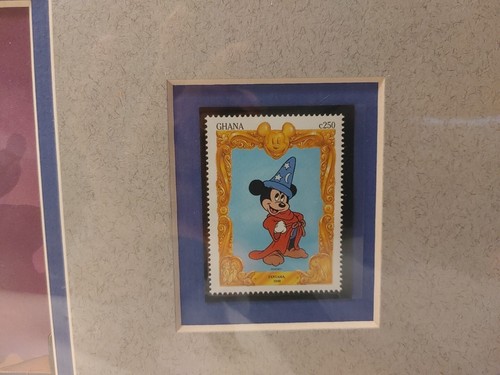 Mattierter Walt Disney, Mickey Mouse Druck mit Stempel Fantasia. - Bild 2 von 6