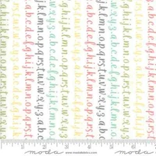 Moda STRAWBERRY JAM by Corey Yoder 29065 11 Alphabet Stripe *BY THE HALF YARD