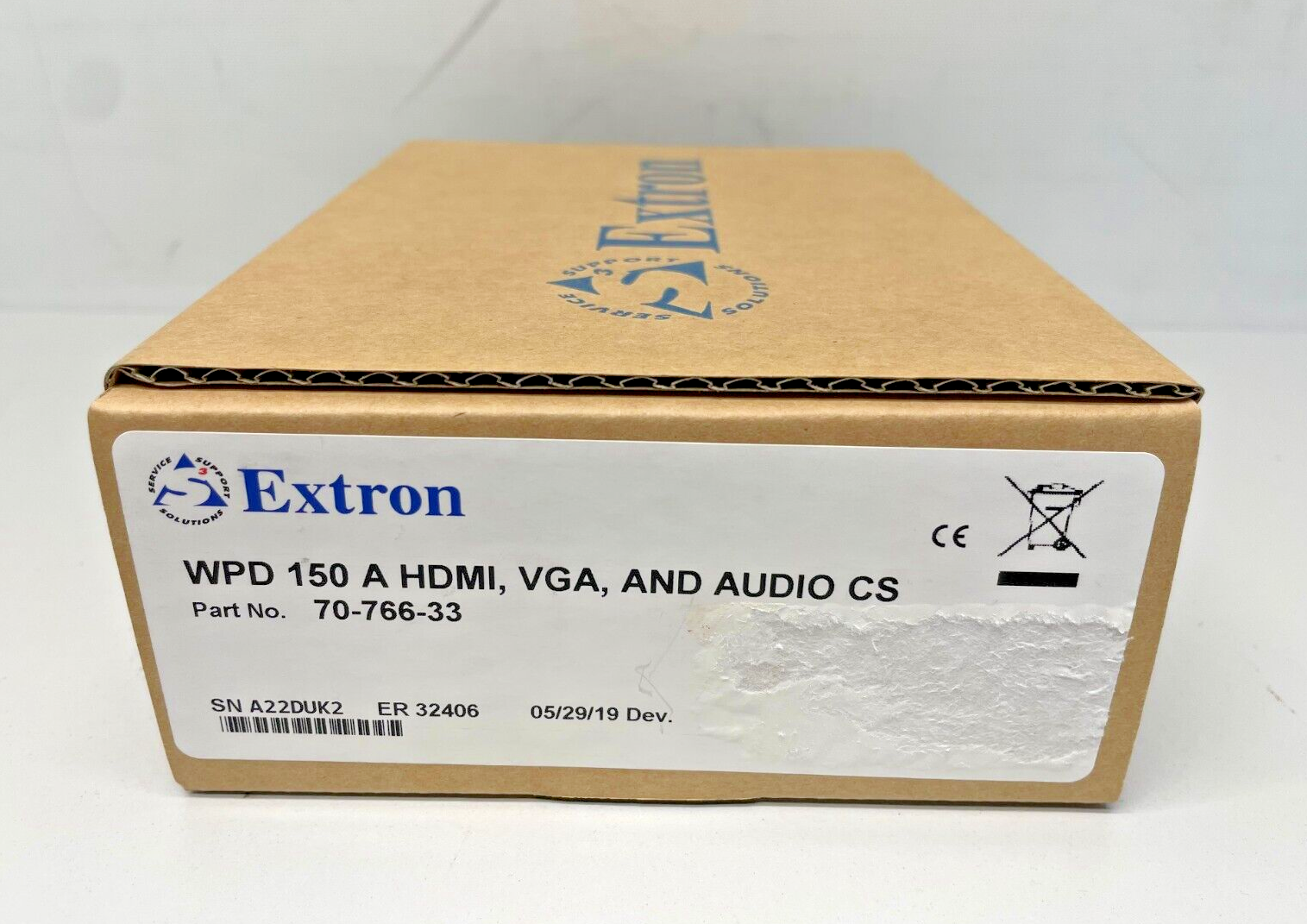 Extron 7076633 WPD 150 A HDMI, VGA, Audio CS Pass Through Wall Plate