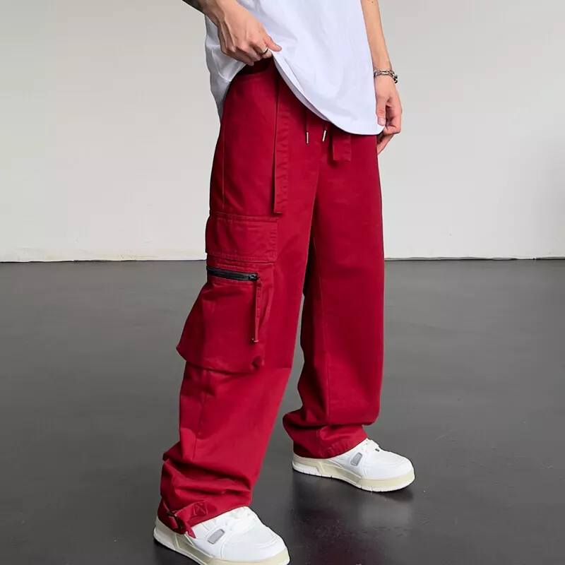 Buy Rare Rabbit Red Slim Fit Cargos for Mens Online  Tata CLiQ