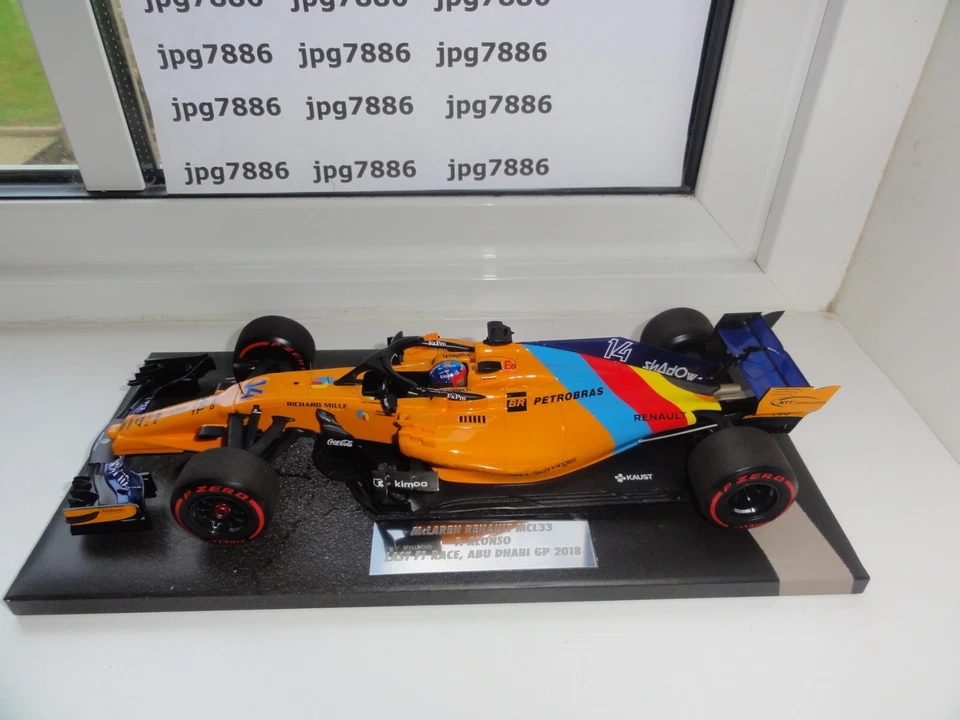 F1 MINICHAMPS 2018 FERNANDO ALONSO McLAREN MCL33 ABU DHABI 1/18  LTD 1 OF 518. - Image 2 of 4