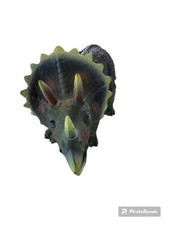 Toys'R'Us Triceratops Dinosaur 16.5" Long Rubber Green/Brown/Black Maidenhead