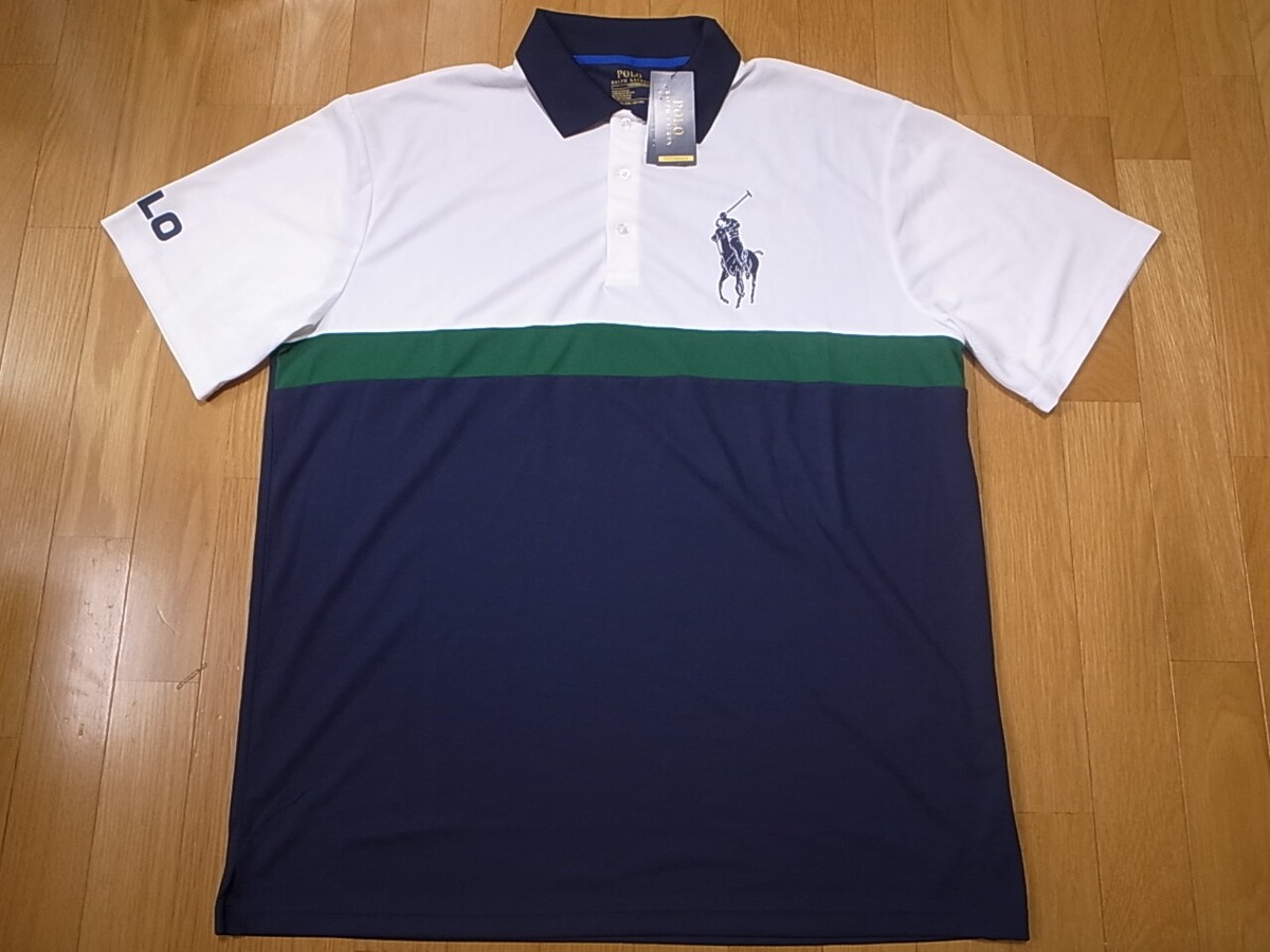 Polo Ralph Lauren Big Pony Performance Polo Shirt Navy White Green