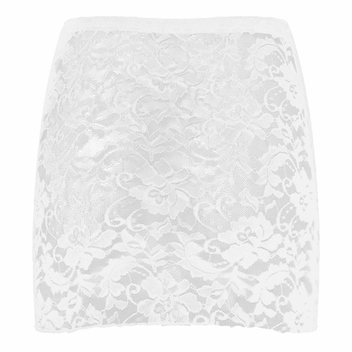 Sexy-women Mini Dress Skirt See-through Lace Strapless Sheer Bodycon Dress Club - Picture 19 of 33