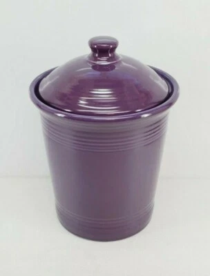 FIESTA WARE large CANISTER utensil CROCK LID mulberry purple NEW