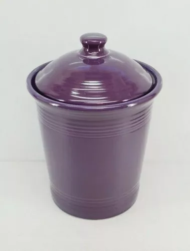 FIESTA WARE large CANISTER utensil CROCK LID mulberry purple NEW