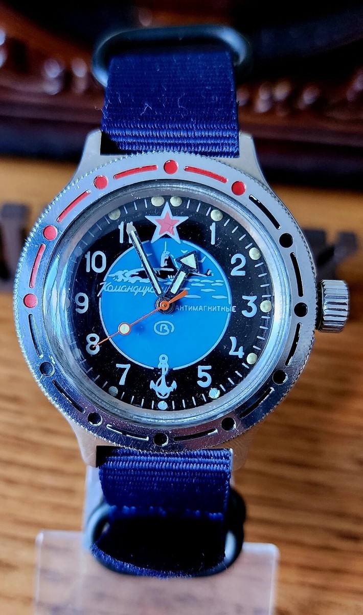 Vintage Soviet watch VOSTOK 2409. KOMANDIRSKIE. Submarine. Made in