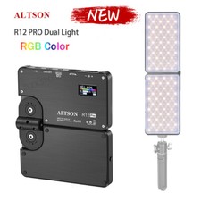 ATLSON R12 Pro Foldable RGB Full Color Dual Light Panel on-Camera Fill Light NEW