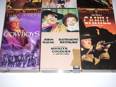 John Wayne VHS late movies Chisum Rio Lobo Big Jake The