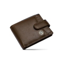 Brand New Authentic RFID Protected Brushwood BI-Fold Genuine Leather Mens Wallet