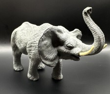 Vintage Grey Standing Toy Elephant Figure 1998 Collectible Pretend Play