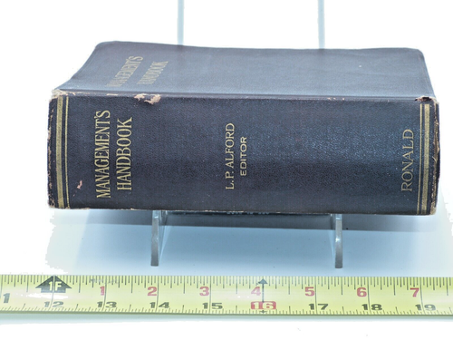 Vintage Managments Handbook L.P. Alford Editor 1924 2nd Printing Ronald Press - Picture 2 of 19
