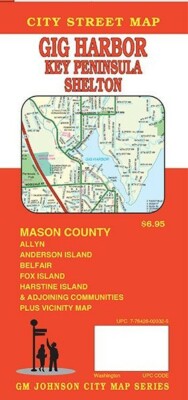 City Street Map of Gig Harbor, Key Peninsula, Shelton & Mason County, Washington