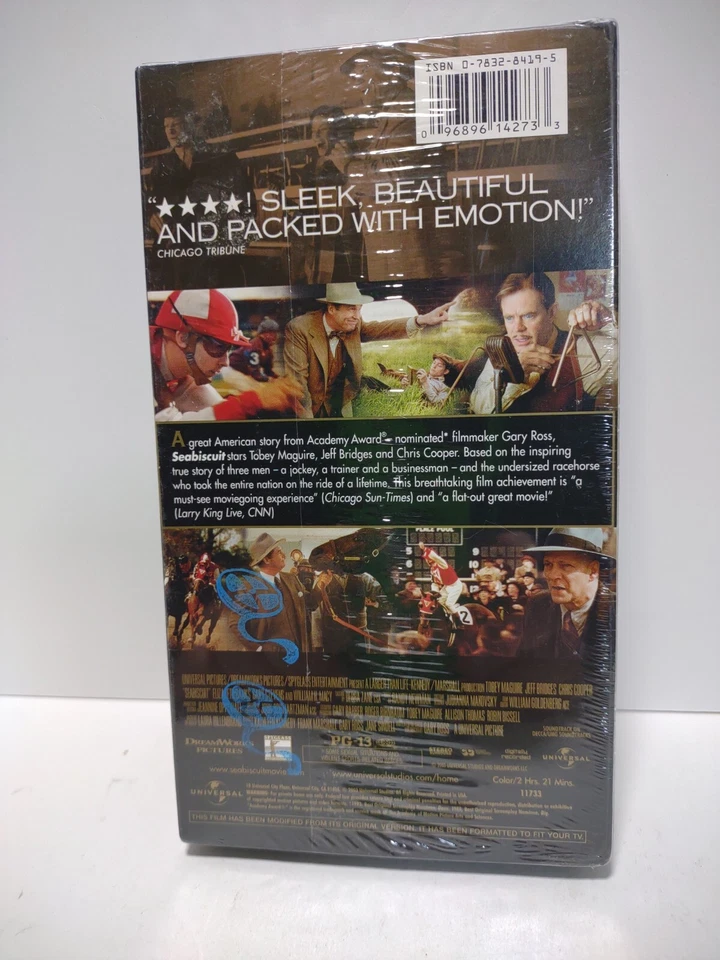 Seabiscuit (VHS, 2003) Brand New Factory Sealed Drama Movie Free Shipping - Image 2 of 4